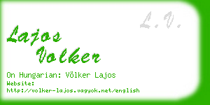 lajos volker business card